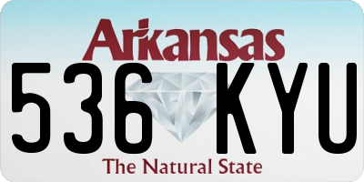 AR license plate 536KYU