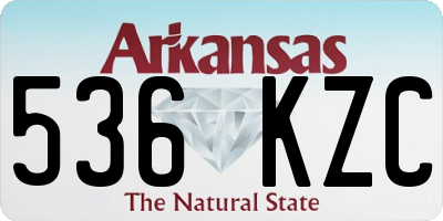 AR license plate 536KZC