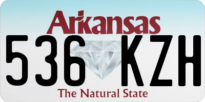 AR license plate 536KZH