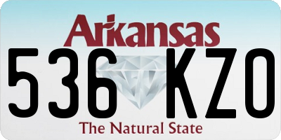 AR license plate 536KZO