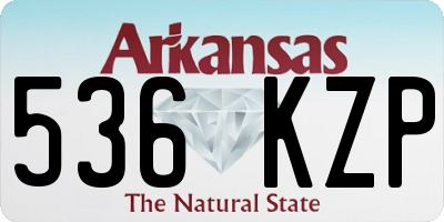 AR license plate 536KZP
