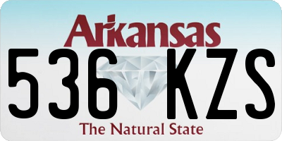 AR license plate 536KZS
