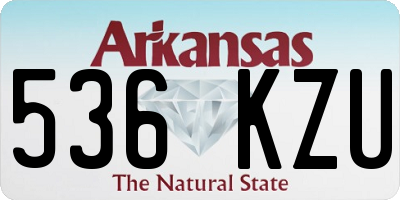 AR license plate 536KZU