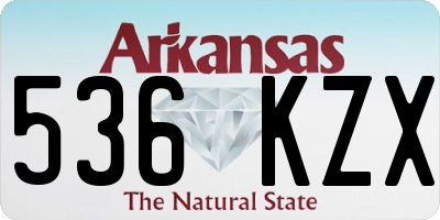 AR license plate 536KZX