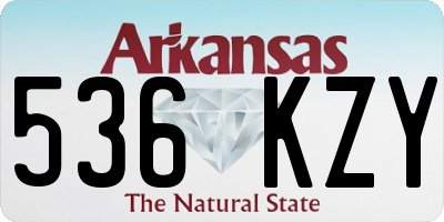 AR license plate 536KZY