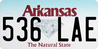 AR license plate 536LAE