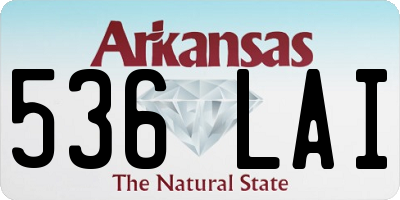 AR license plate 536LAI