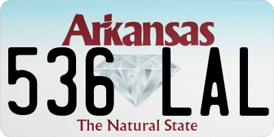 AR license plate 536LAL