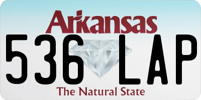 AR license plate 536LAP