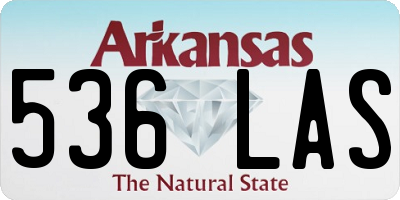 AR license plate 536LAS