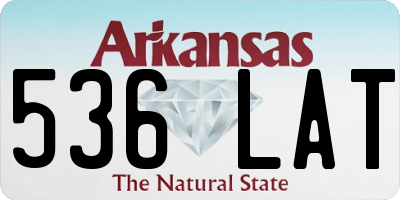 AR license plate 536LAT