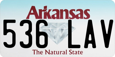 AR license plate 536LAV