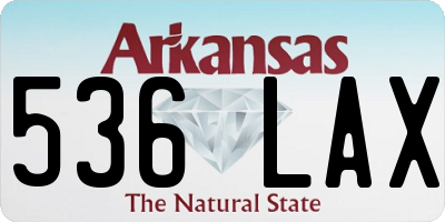 AR license plate 536LAX