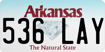 AR license plate 536LAY