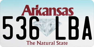 AR license plate 536LBA