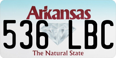 AR license plate 536LBC