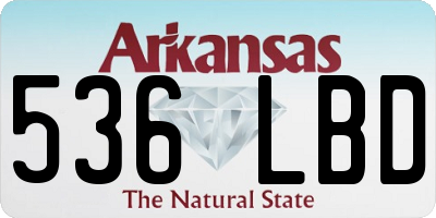 AR license plate 536LBD