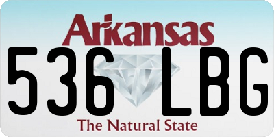 AR license plate 536LBG