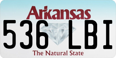 AR license plate 536LBI