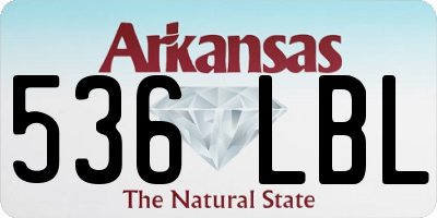 AR license plate 536LBL