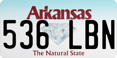 AR license plate 536LBN