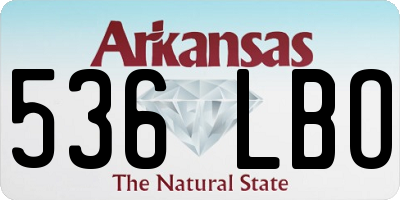 AR license plate 536LBO