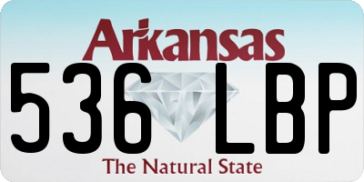 AR license plate 536LBP