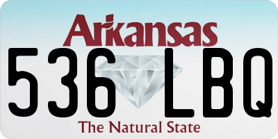 AR license plate 536LBQ