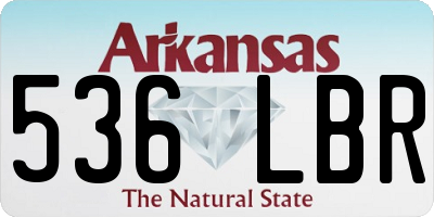 AR license plate 536LBR