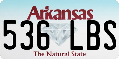 AR license plate 536LBS