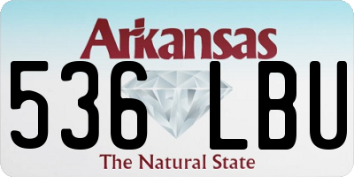 AR license plate 536LBU