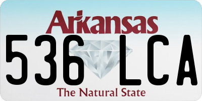 AR license plate 536LCA