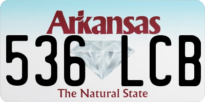 AR license plate 536LCB