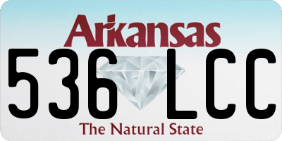 AR license plate 536LCC
