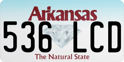 AR license plate 536LCD