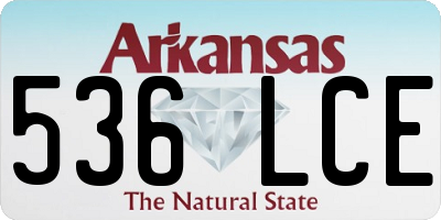 AR license plate 536LCE