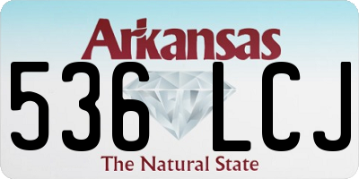 AR license plate 536LCJ