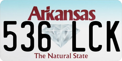 AR license plate 536LCK