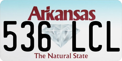 AR license plate 536LCL
