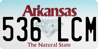 AR license plate 536LCM
