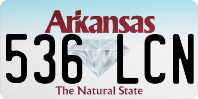 AR license plate 536LCN