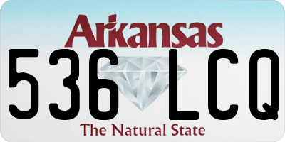 AR license plate 536LCQ