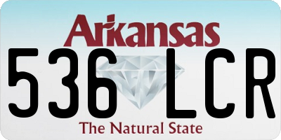 AR license plate 536LCR