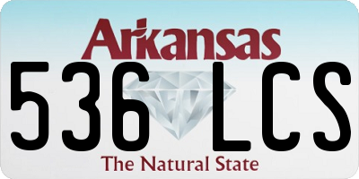 AR license plate 536LCS