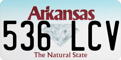 AR license plate 536LCV