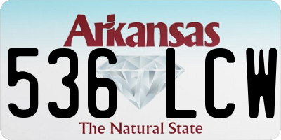 AR license plate 536LCW