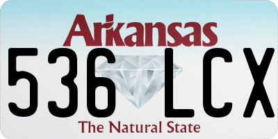 AR license plate 536LCX