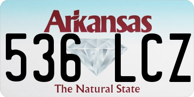 AR license plate 536LCZ