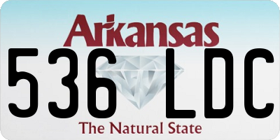 AR license plate 536LDC
