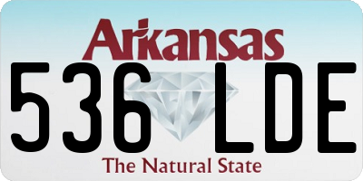 AR license plate 536LDE